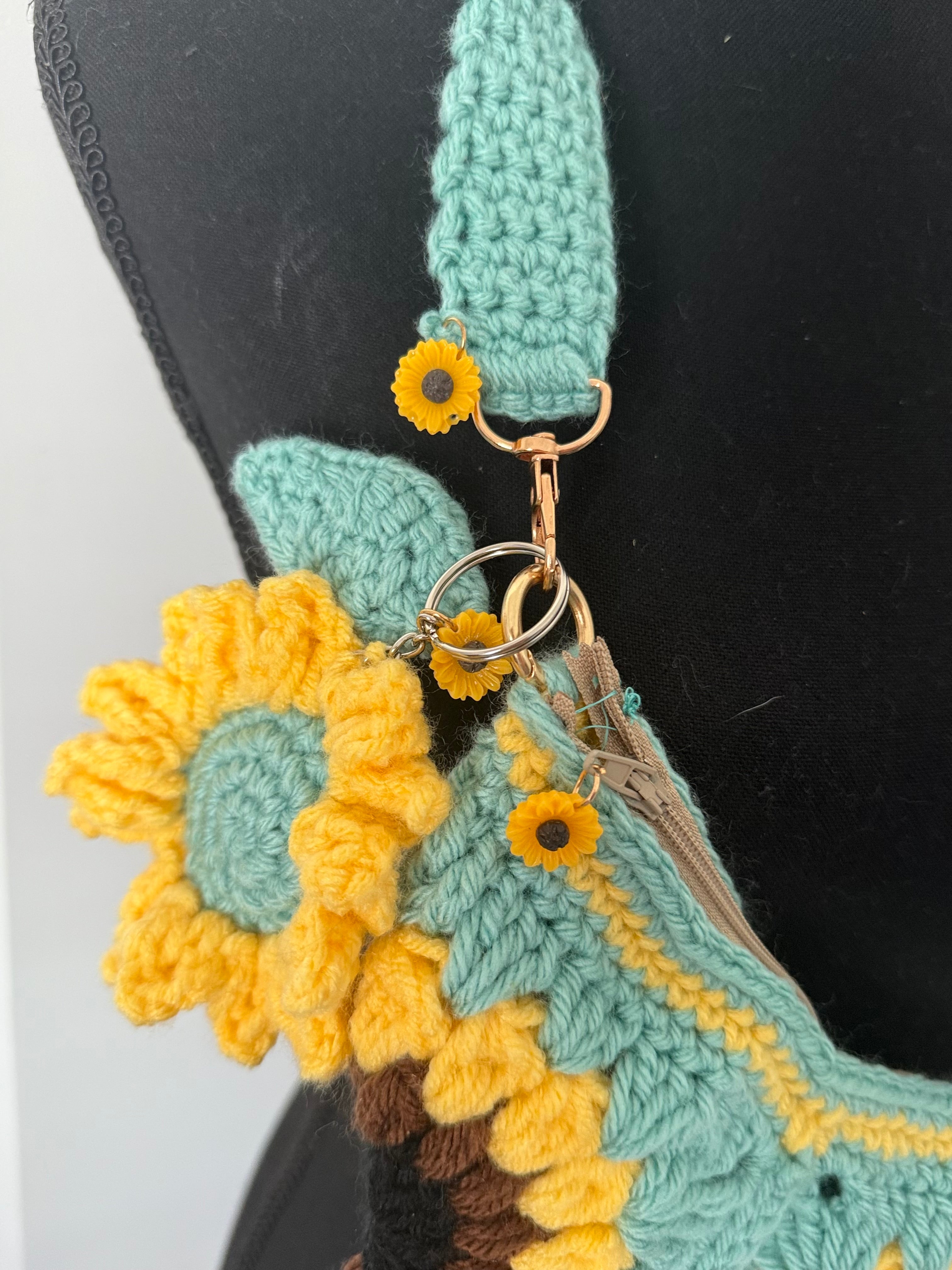 Handmade Crochet Sunflower Fanny Pack