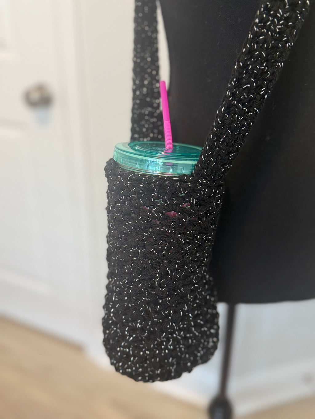 Handmade Crochet Water Bottle/Ice Coffee bag