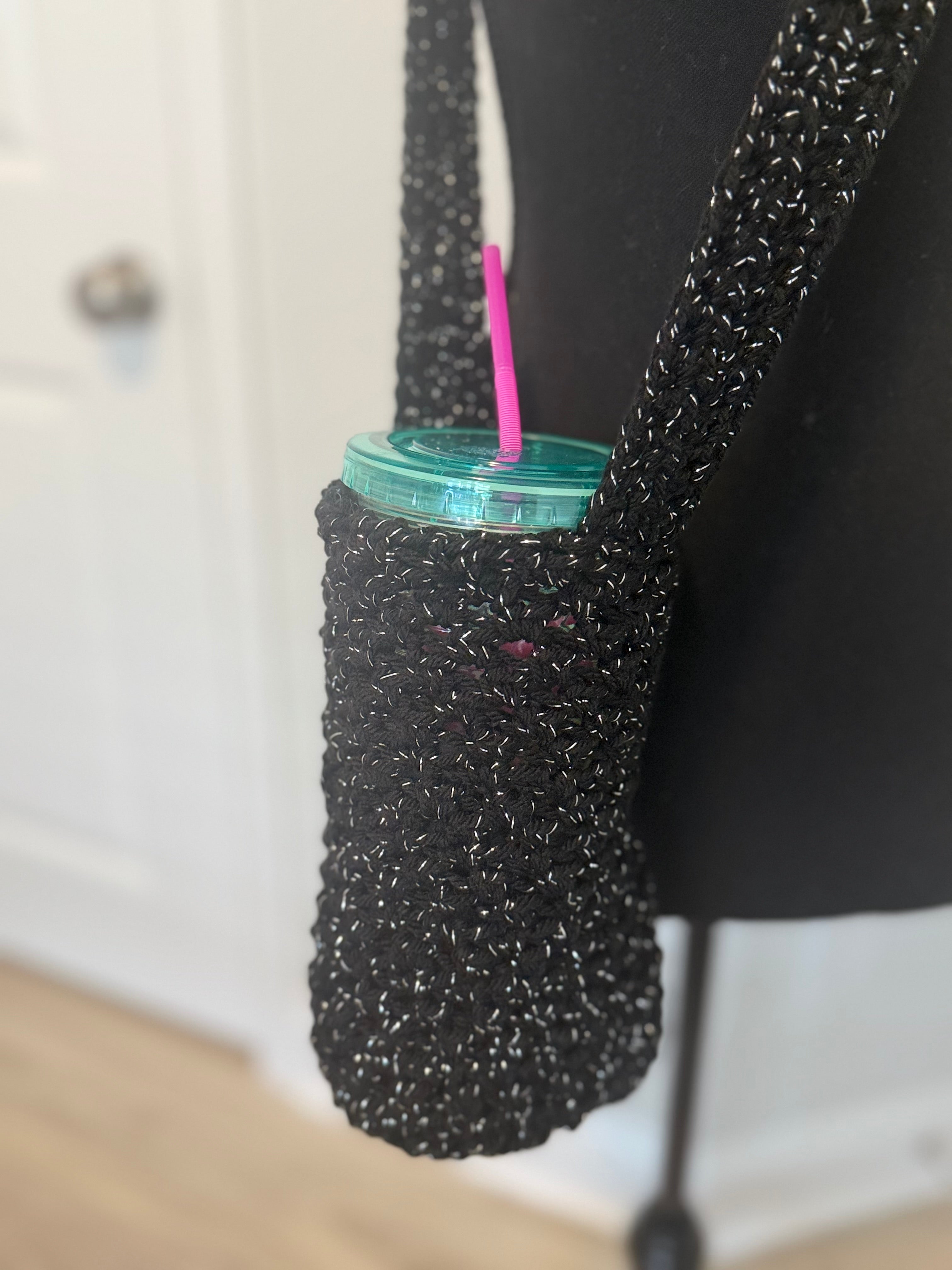 Handmade Crochet Water Bottle/Ice Coffee bag