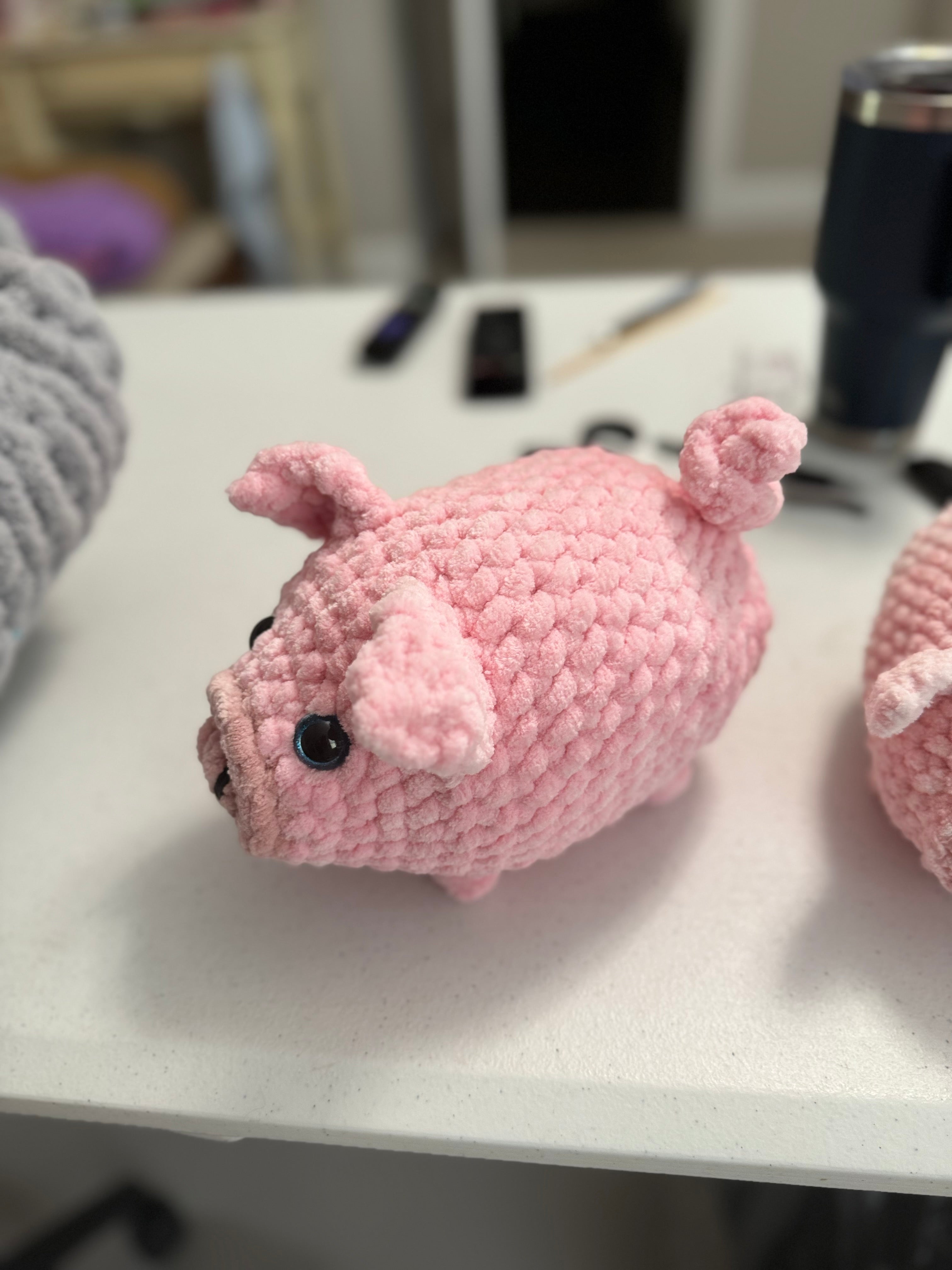 Handmade Crochet Stuffed Pig
