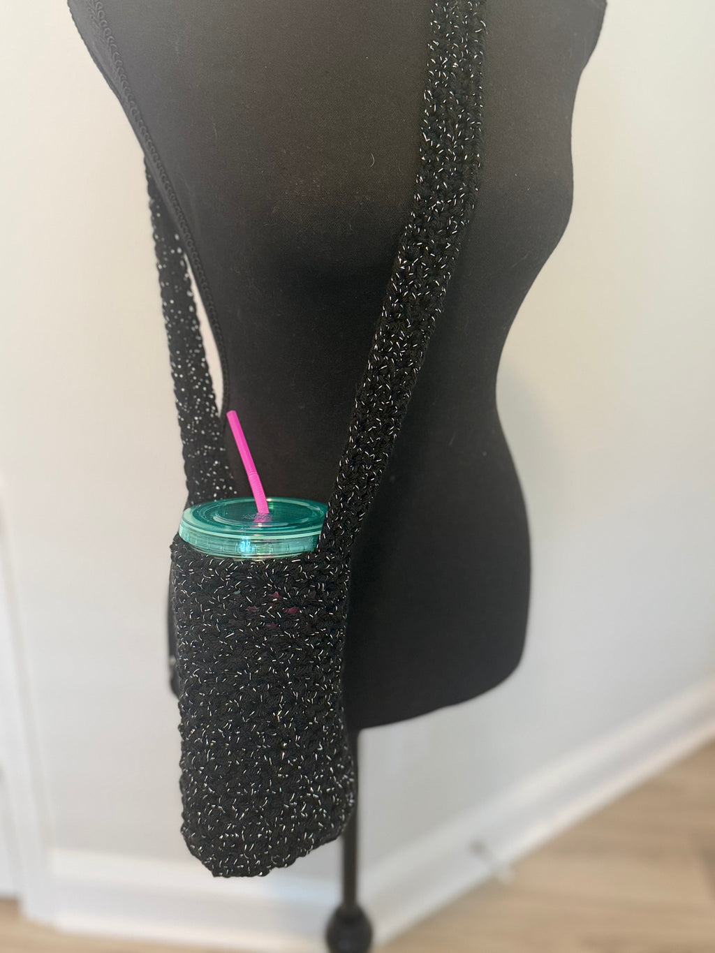 Handmade Crochet Water Bottle/Ice Coffee bag