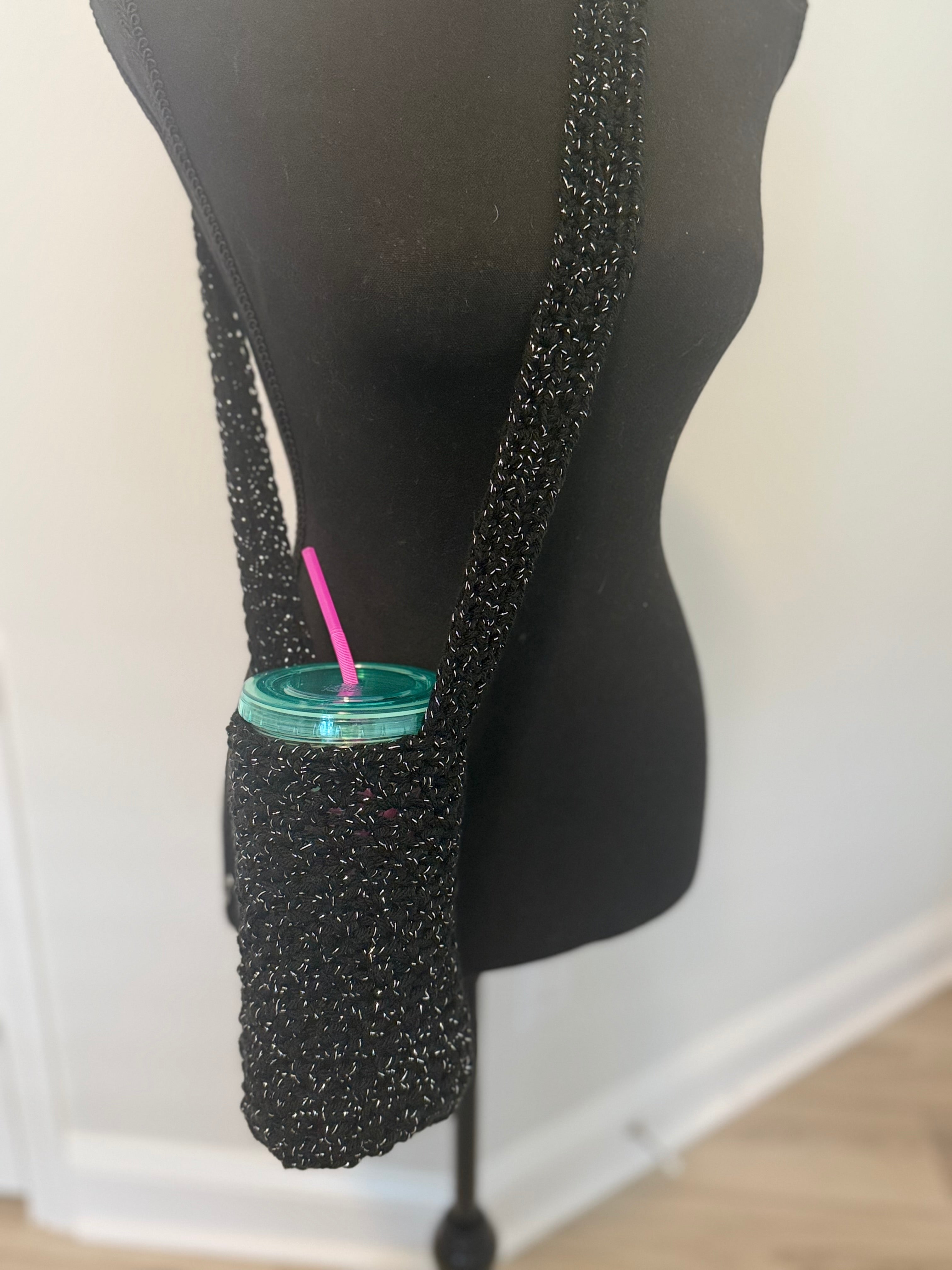 Handmade Crochet Water Bottle/Ice Coffee bag