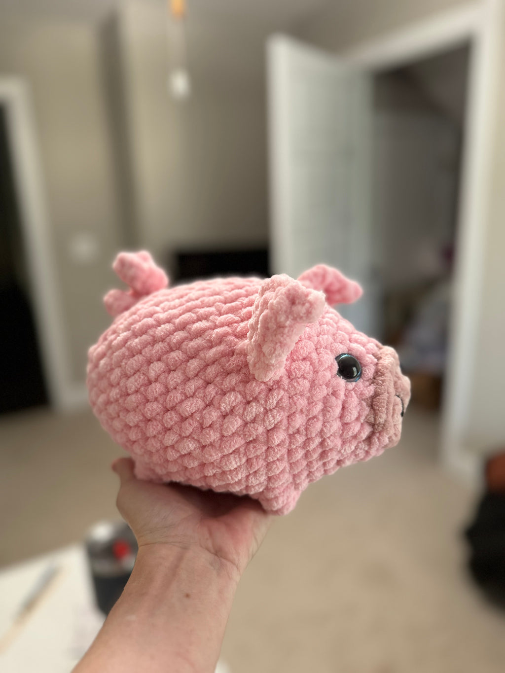 Handmade Crochet Stuffed Pig