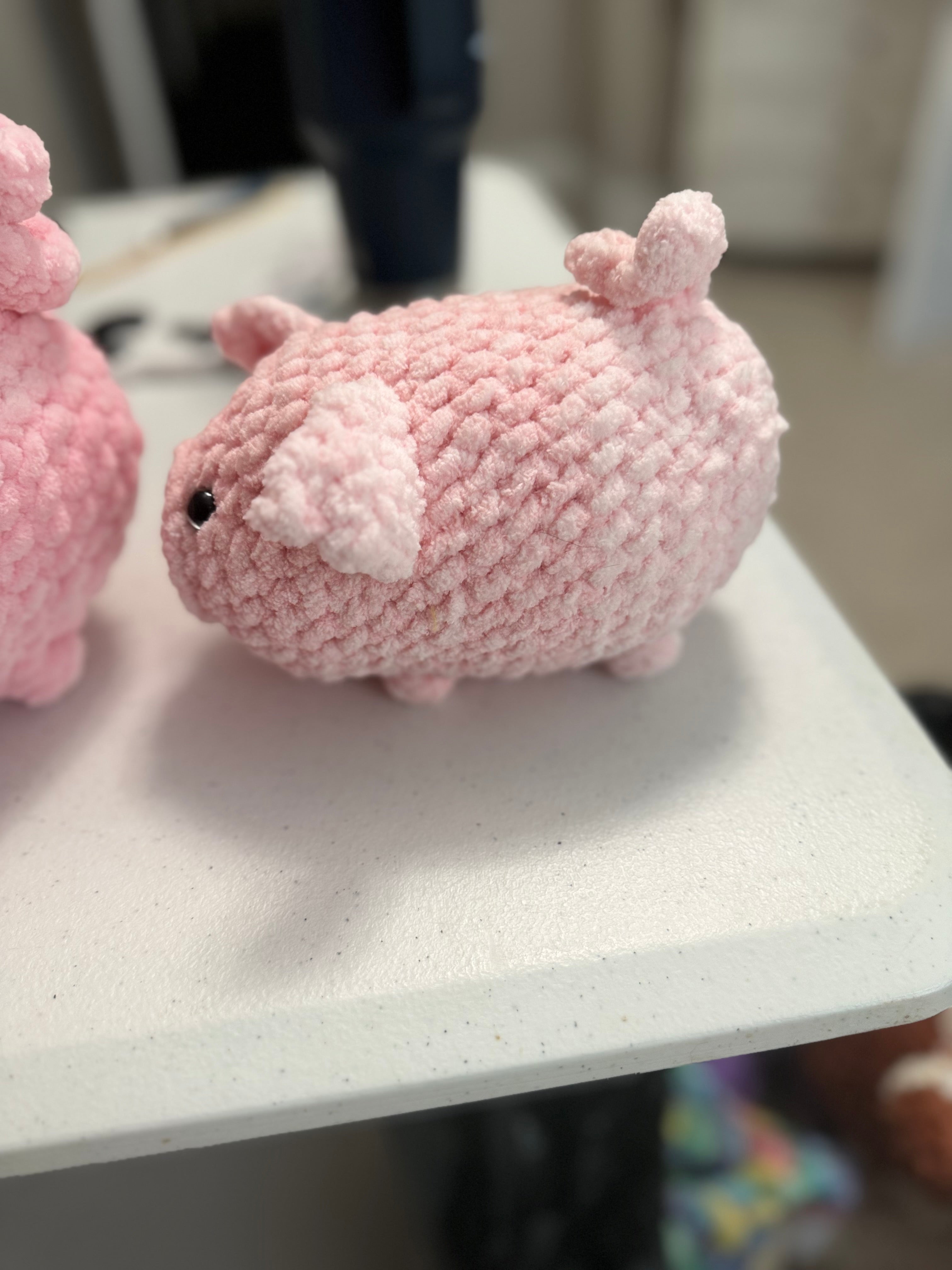 Handmade Crochet Stuffed Pig